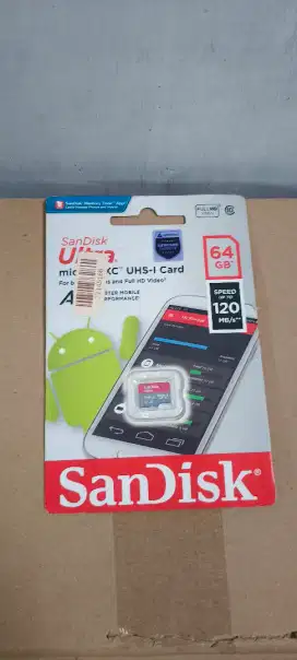 Memory Card Sandisk 64GB Speed 120MB/S