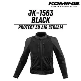 Komine JK-1563 Black Protect 3D Air Stream Jacket Jaket Motor Mesh Pro