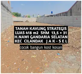 TANAH KAVLING STRATEGIS DI GANDARIA SELATAN CILANDAK JAKARTA SELATAN