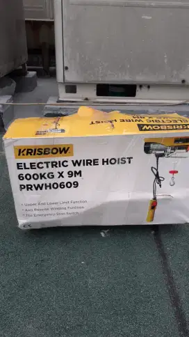 mesin derek katrol elektrik krisbow electric wire hoist reel 600 kg