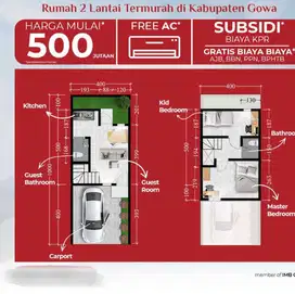rumah minimalis di hertasning baru gowa gaya japandis