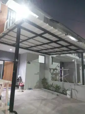 Spesialis pemasangan kanopi baja ringan galvalum terpasang rapi