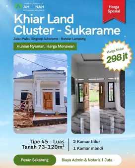 RUMAH HUNIAN NYAMAN DENGAN HARGA EKONOMIS, DI PULAU SINGKEP - SUKARAME
