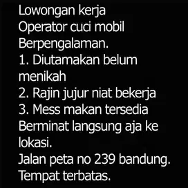 Operator cuci mobil