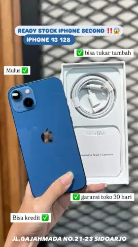 IPHONE 13 128 SECOND RASA NEW