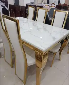 Meja makan batu mamer, meja makan mamer, meja makan marmer, mewah