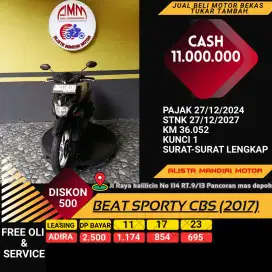 HONDA BEAT SPORTY CBS 2017, B DEPOK. CASH AJA..