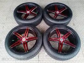 Velg Racing R17 pcd 4x100 124 untuk avanza livina mobilio jazz freed