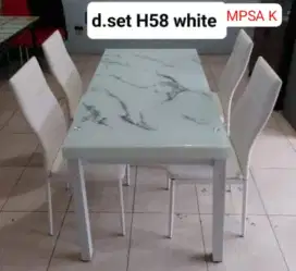 Meja makan 4 kursi, meja makan kaca,meja makan marmer,meja makan murah