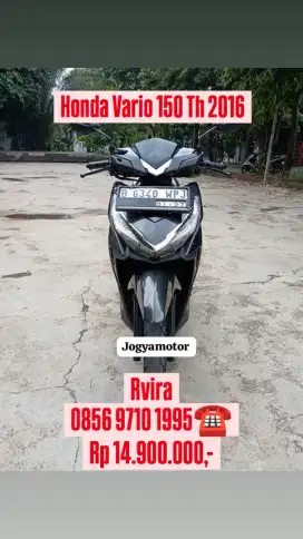 Honda vario 150 th 2016 plat tangsel