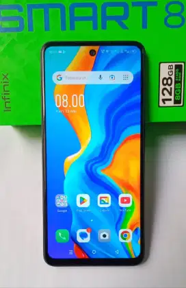 Infinix Smart 8 Ram 4+4/128 Mulus, Fullset masih garansi