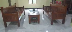 Dijual meja kursi kayu jati tebal