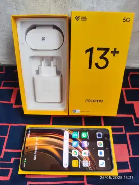 Realme 13+ 5G 12/256 Fullset ori segel mulus garansi ON