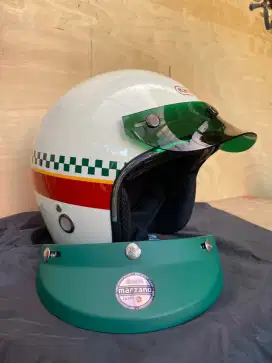 LGN x Marzano - Helm Retro New - Putih Gading