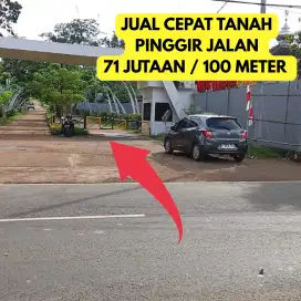 Jual cepat Tanah siap bangun villa pinggir jalan bogor timur zona pp2