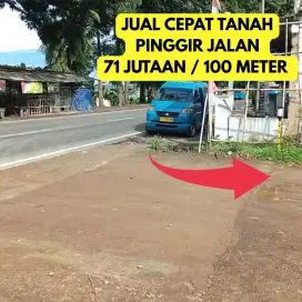Jual cepat Tanah siap bangun villa pinggir jalan bogor timur zona pp2.