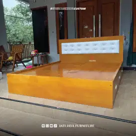 Dipan kayu murah / Dipan modern / Dipan laci minimalis / Dipan custom