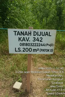 Jual Tanah Murah Medokan Ayu RungkutMurah