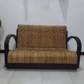 Lawasan  Antik Meja Kursi Tamu Rotan Klasik Babon Angrem Bekas NEGO