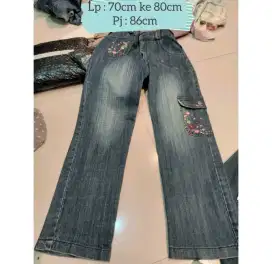 Celana cargo jeans size 27