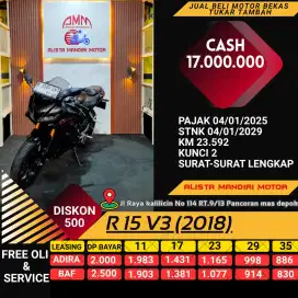 YAMAHA R 15 V3 TH 2018 PLST DEPEOK BISA BAYAR VIA CC / PAYLATER