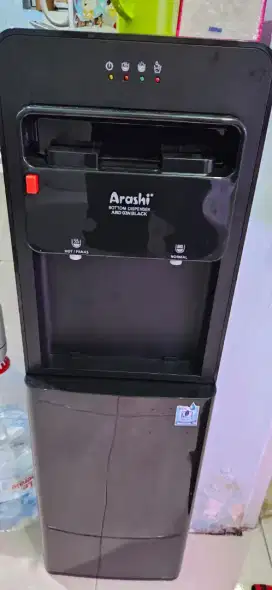 Dijual Dispenser Arashi Galon Bawah Warna Hitam Fitur Panas & Normal