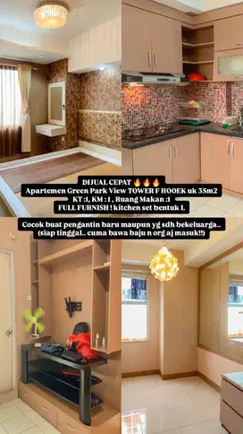 Jual cepat Apartemen Green park view Daan Mogot Jakarta barat