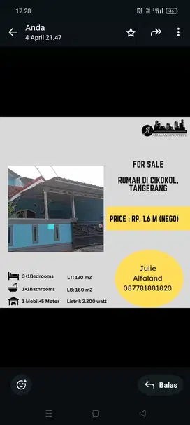 TURUN HARGA rumah siap huni di Bumi Mas Raya Cikokol Tangerang