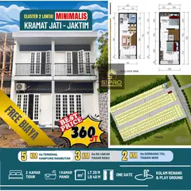 Rumah 2 lantai 300 jutaan di Kramat jati Jakarta Timur