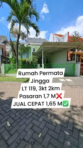 Rumah Dijual Permata Jingga Soekarno Hatta Malang Kota