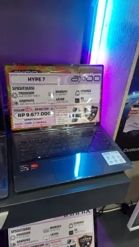 KREDIT AXIOO HYPE 7 AMD X8 AMD RYZEN 7-6800H RAM 16GB SSD 512GB 14