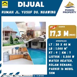 DIJUAL RUMAH MEWAH JALAN YUSUF DAENG NGAWING