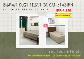Rumah Kost 2 Lantai Dekat Stasiun di Tebet Jakarta Selatan
