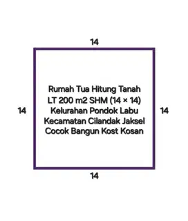 RUMAH TUA HITUNG TANAH DI PONDOK LABU CILANDAK JAKARTA SELATAN