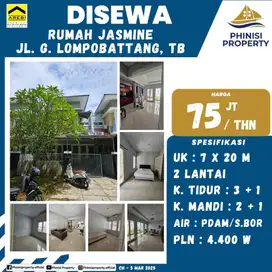 DISEWAKAN RUMAH KOMPLEKS JASMINE JALAN GUNUNG LOMPOBATTANG TANJUNG