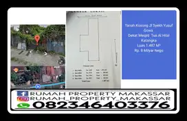Tanah Jl Syekh Yusuf Gowa Dkt Mesjid  Tua Al Hilal Katangka 1.487 M²
