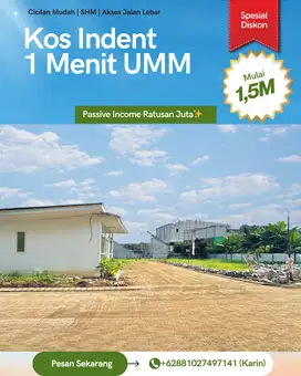 KOS INDENT BANGUN MURAH BELAKANG APARTEMEN BEGAWAN MALANG