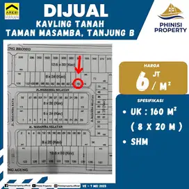 DIJUAL KAVLING TANAH KOMPLEKS TAMAN MASAMBA, TANJUNG BUNGA