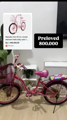 Preloved Sepeda Anak Hello Kitty