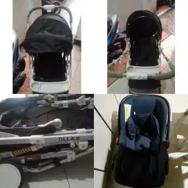 Jual stroller babydoas Olla r bekas masih mulus free carseat artio