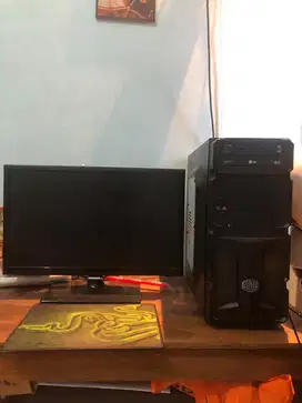 jual pc rakitan + monitor *bonus mouse pad