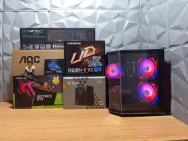 PC Set Desain Gaming Intel i5 10400F GTX 1650 4GB Monitor 24 Inch IPS