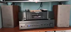 Amplifier set merk NAD dan marrantz CD player, speacker wharfedale