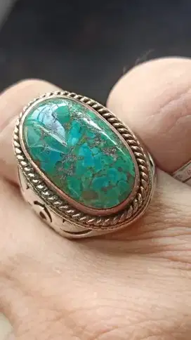 batu pirus Persia tua urat emas ajiib