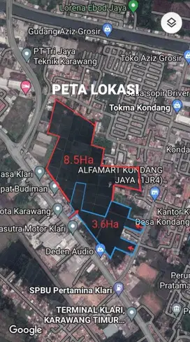 Dijual tanah karawang timur peruntukan untuk gudang/ruko