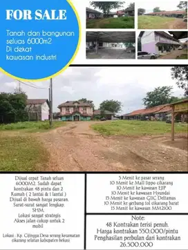 tanah dan bangunan kp. cijingga, cikarang selatan, bekasi
