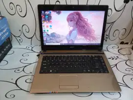 Laptop Acer 4732 Gold Mewah Series Core i5 ram 8gb ssd 128gb