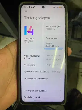 Poco x3 pro Ram 8/256gb game berat libas rata kanan