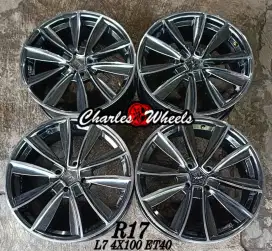 Jual velg vipstatus r17 4x100 rocky raize jazz city dll