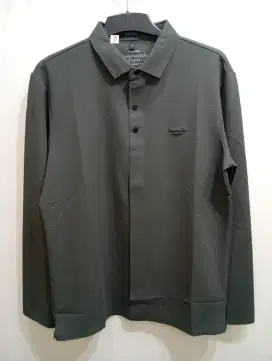 ERMENEGILDO ZEGNA GREY LONG POLO SHIRT